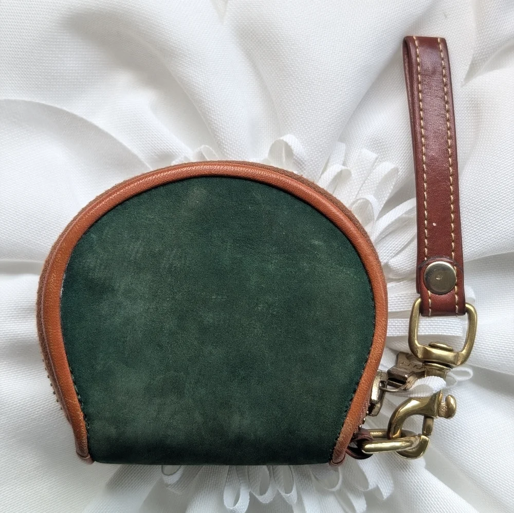 Dooney & Bourke USA coin purse Nubuck Suede wristlet Rare HTF - Picture 3 of 5